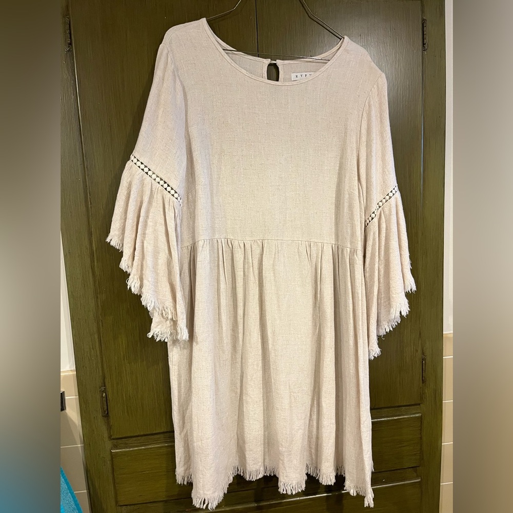 HYFVE Natural Cream Linen-Texture Top